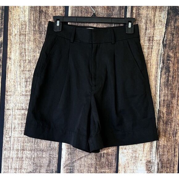 Everlane Pants - EVERLANE Organic Cotton Tourist Shorts Women's Size 0 Black NWT